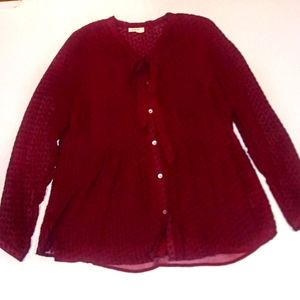 Meadow Rue for Anthropology Sheer Dot Top-MEDIUM